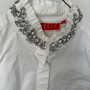 Beaded Ruffle Button up top